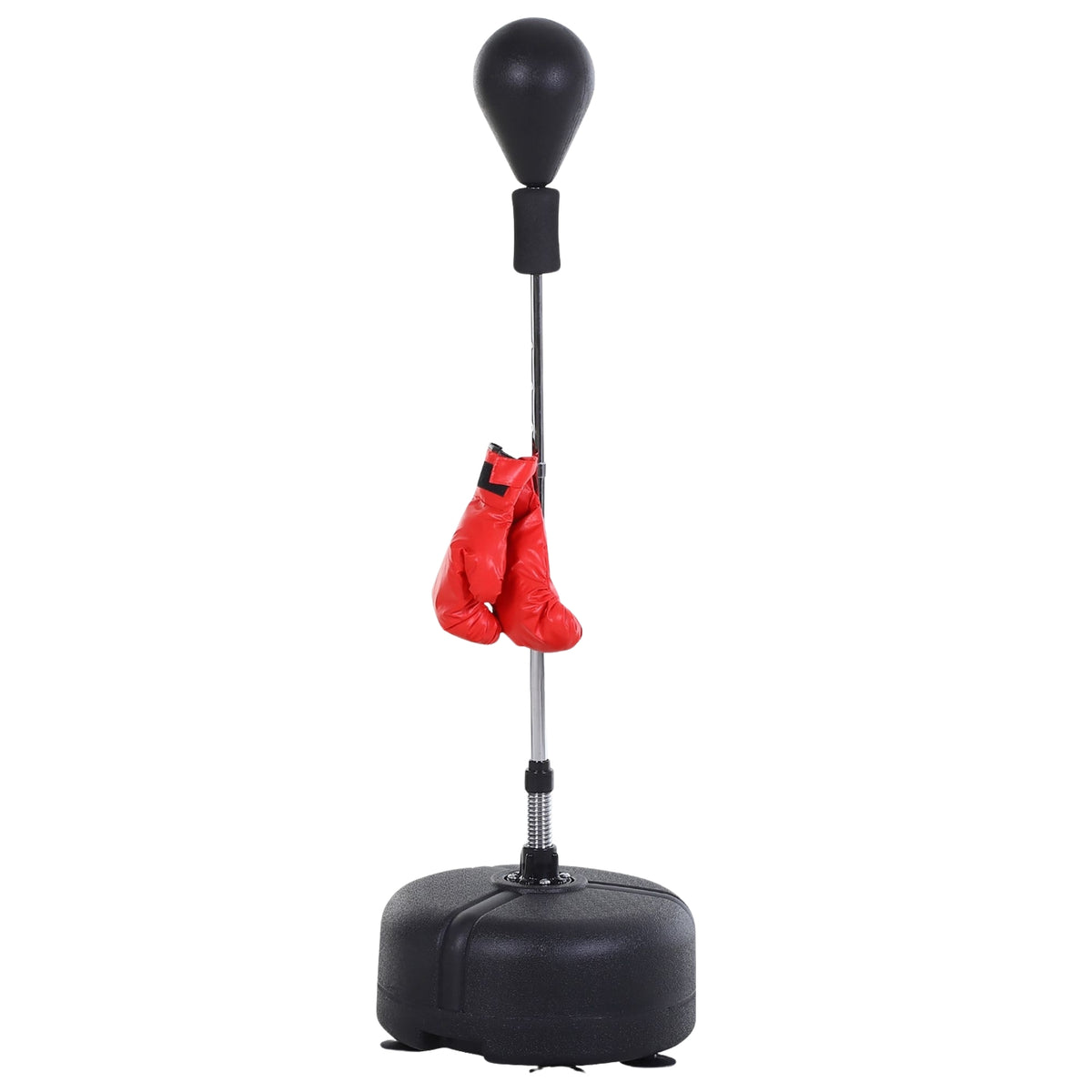 Punching Ball Set Stand Box Training Set 136-154 Cm Height Adjustable With 1 Pair Of Gloves Suitable For Professionals And Beginners Black