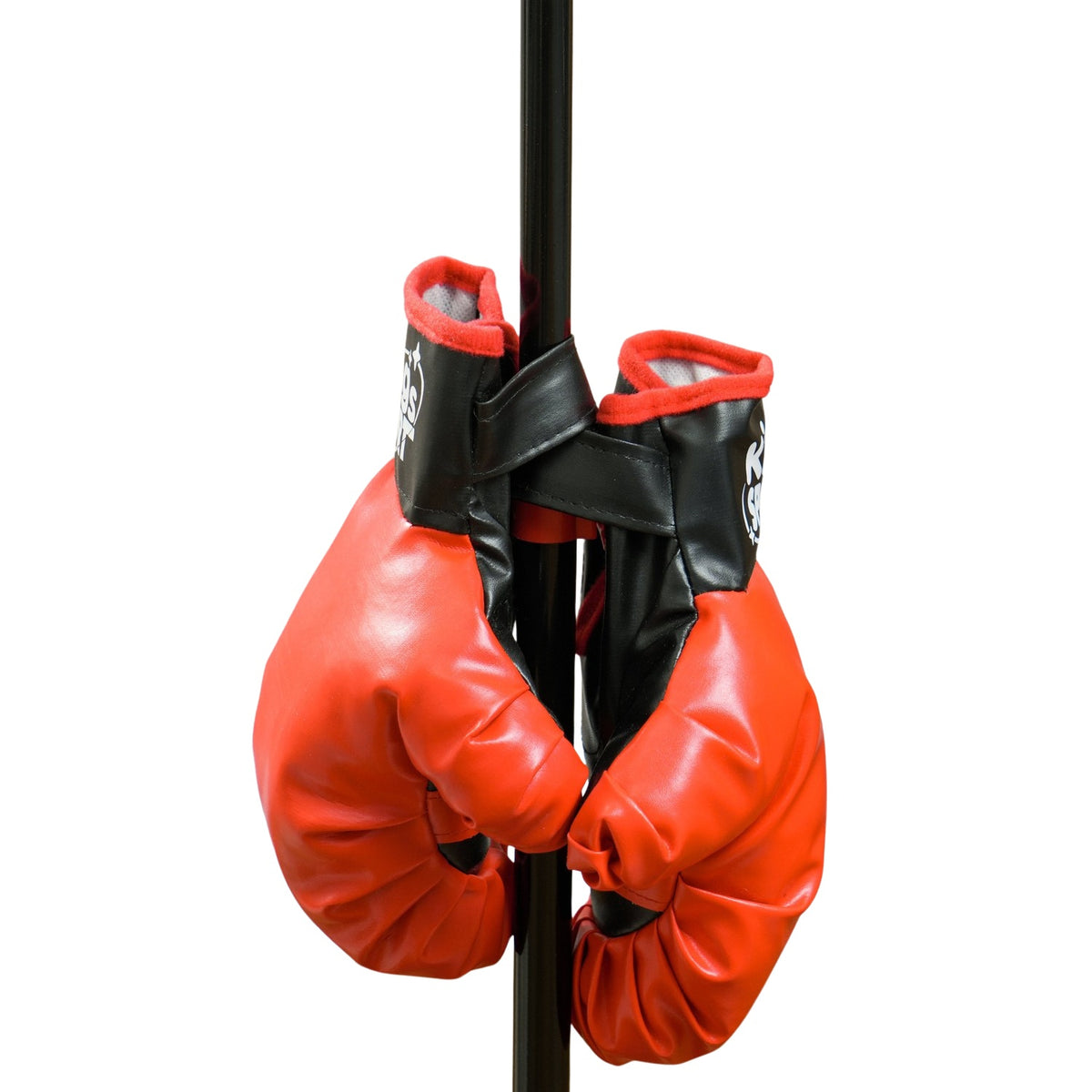 Punching bag 88-124 cm height-adjustable boxing stand with boxing gloves, boxing set with water/sand fillable stand for 5-10 years children, steel, black