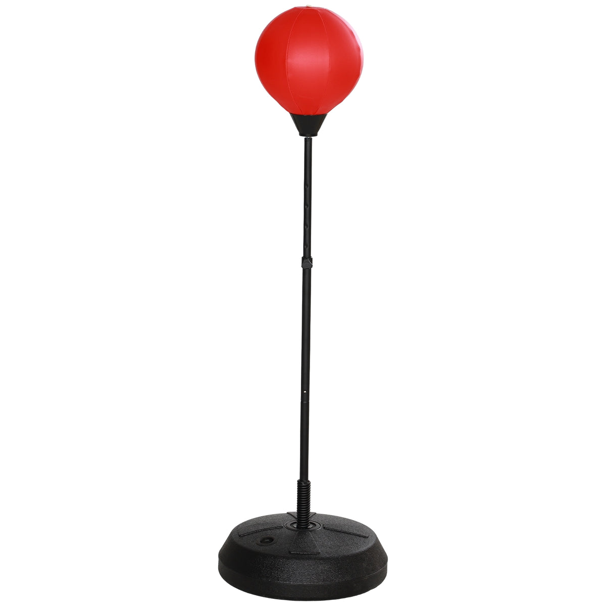 Punching ball for children boxing stand with boxing gloves, 122.5-147 cm height adjustable boxing set with stand for boys and girls, steel, red