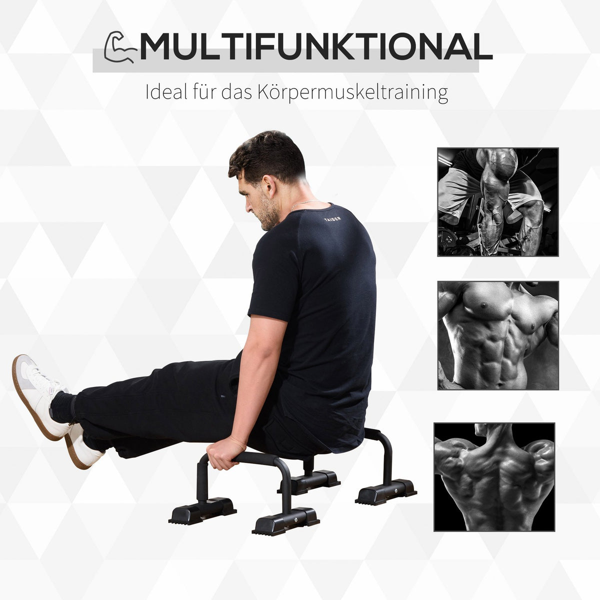 Push-Up Bars Set Of 2 Non-Slip Push Up Bars Steel