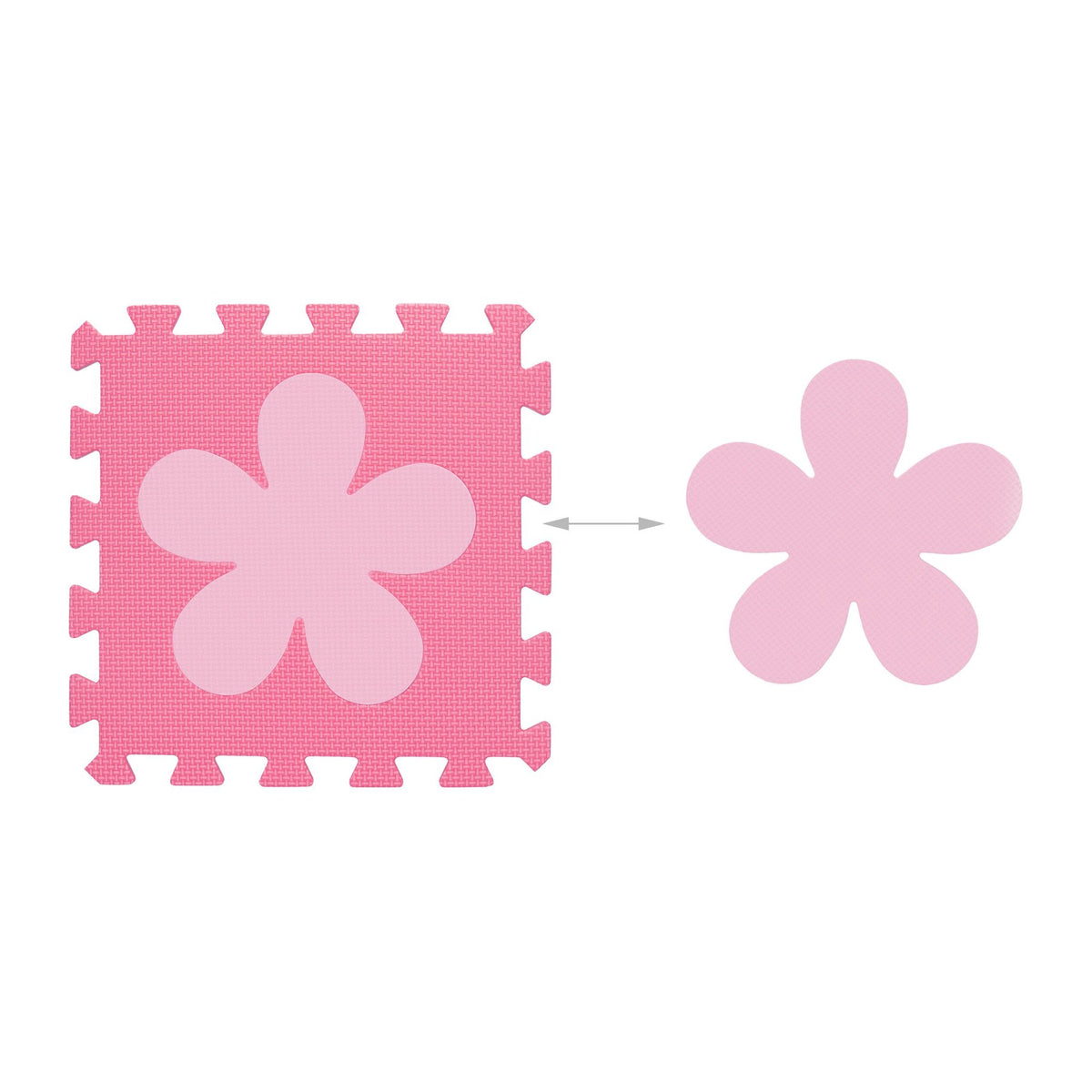 Puzzle mat floral pattern