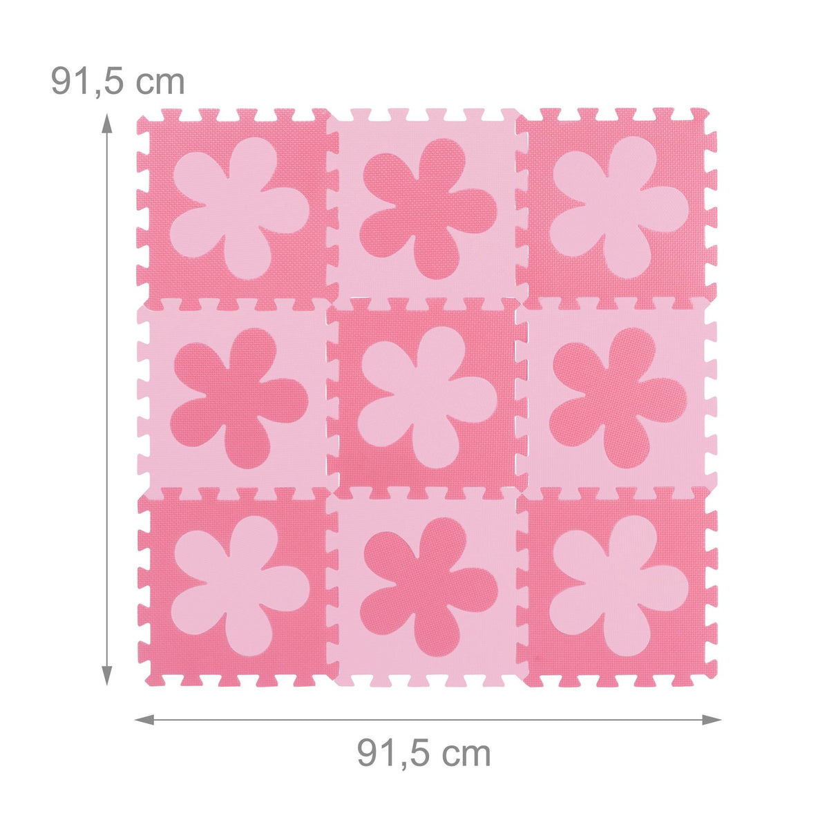 Puzzle mat floral pattern