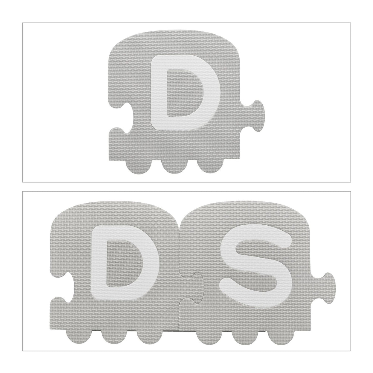 Puzzle mat with ABC and numbers