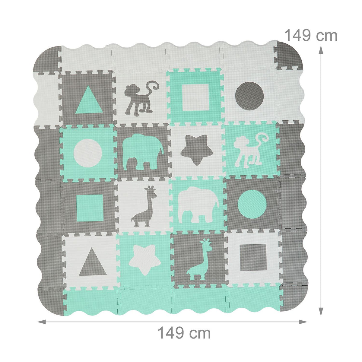 Puzzle mat with edge