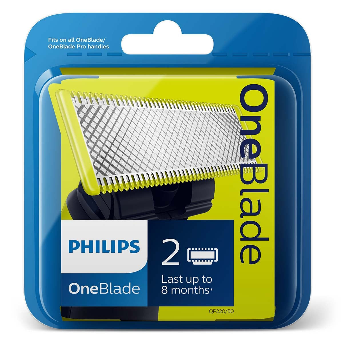 QP220/50 Replacement razor blades OneBlade (QP25xx) / OneBlade Pro (QP65xx) 2 pcs