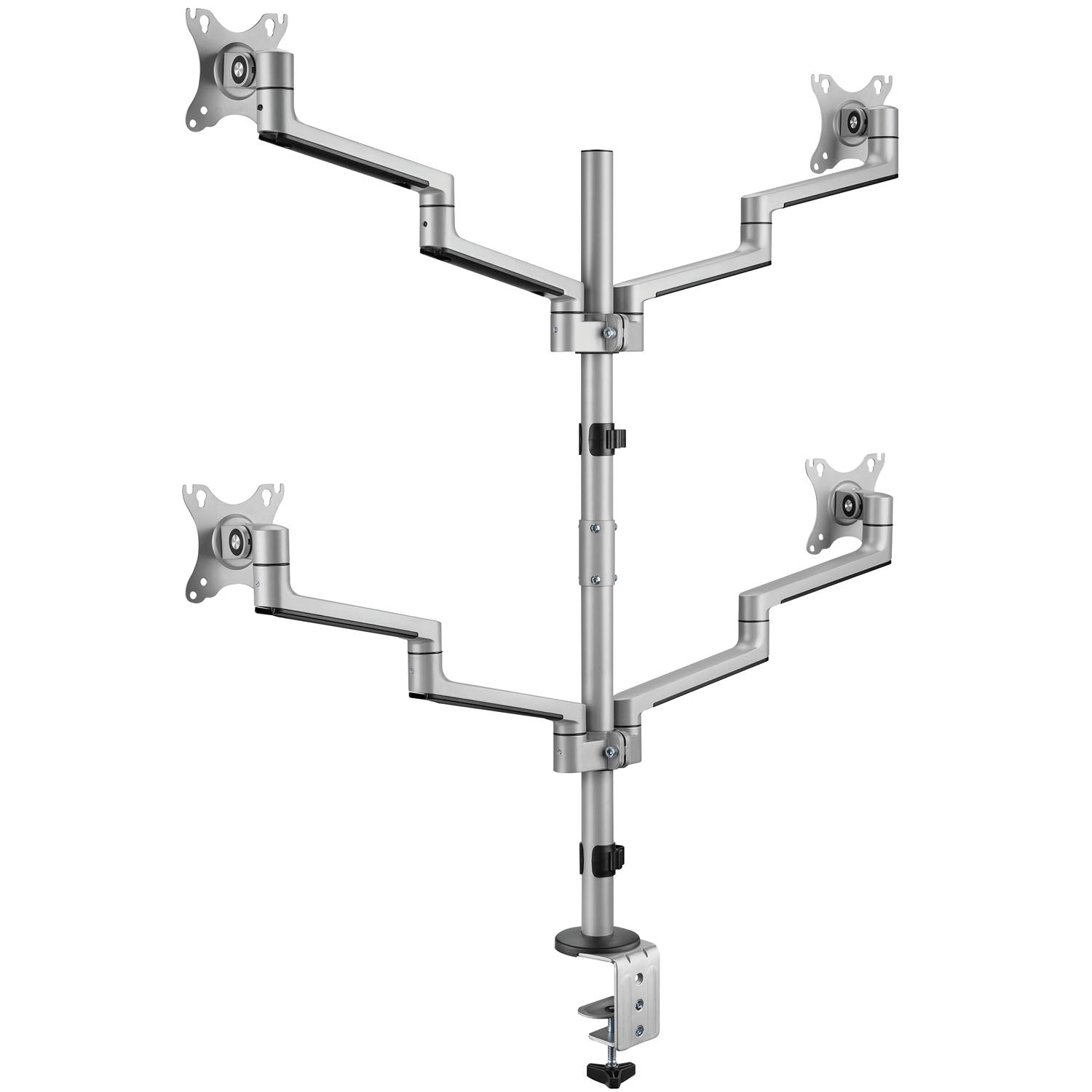 Quad Monitor Mount 17-32" Aluminum with Cable Management
