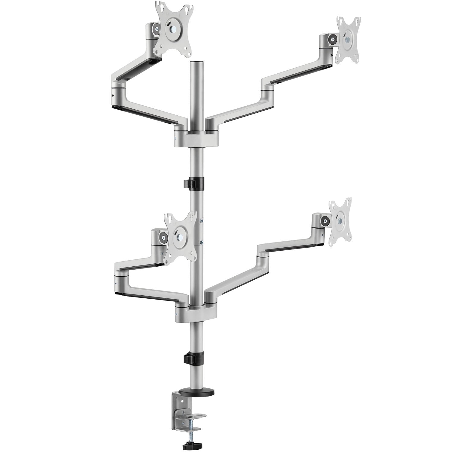 Quad Monitor Mount 17-32" Aluminum with Cable Management