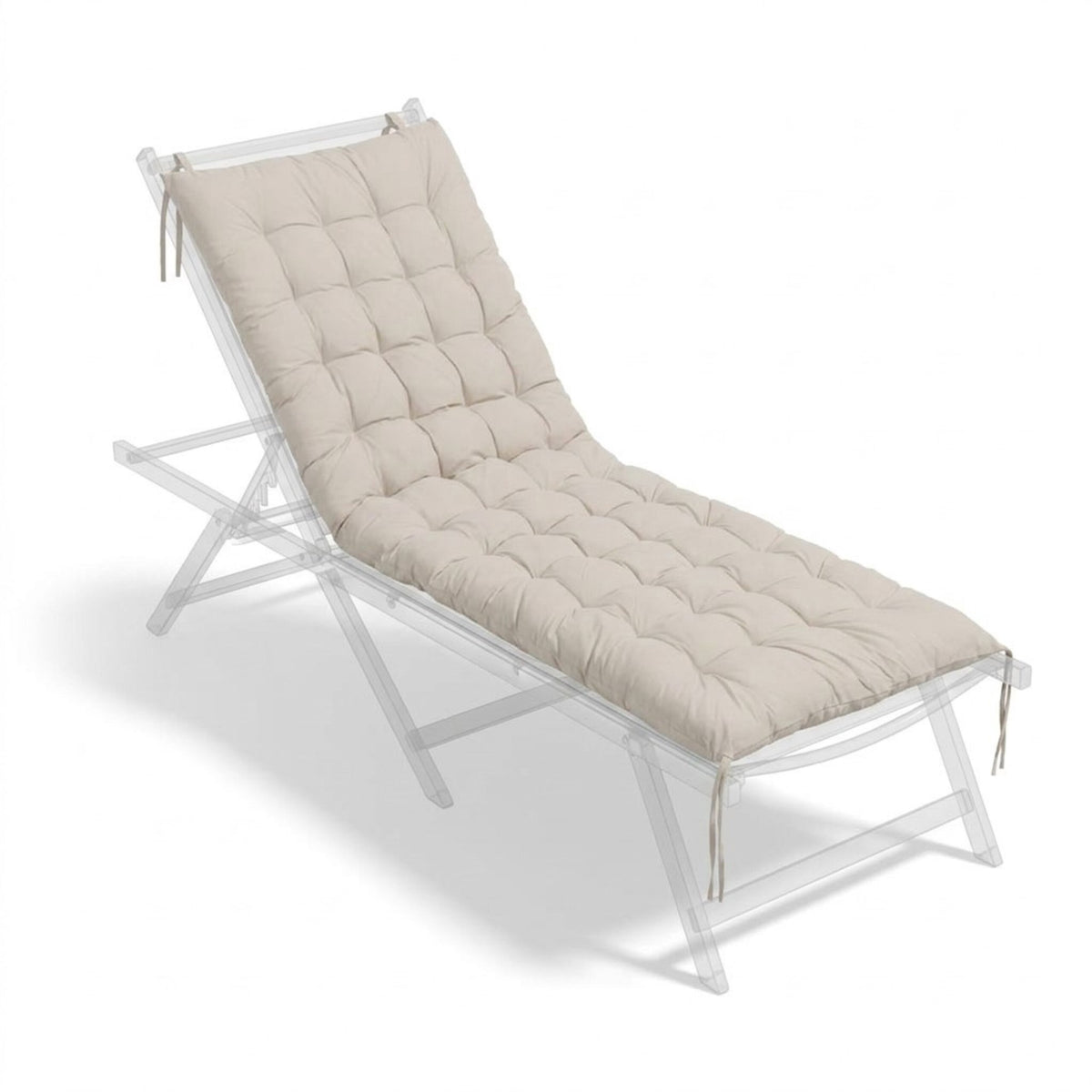 Quilted Garden Bench Cushion with Ties