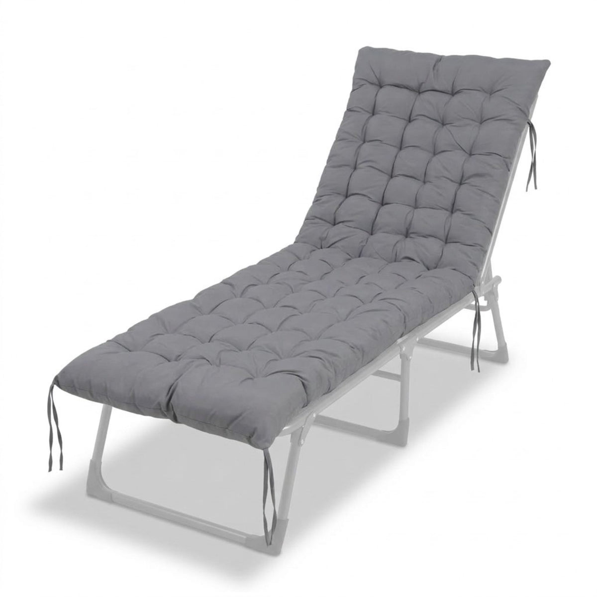 Quilted Garden Bench Cushion with Ties, Thick Filling