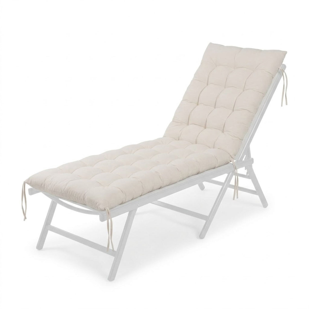 Quilted Garden Bench Cushion with Ties, Thick Padding