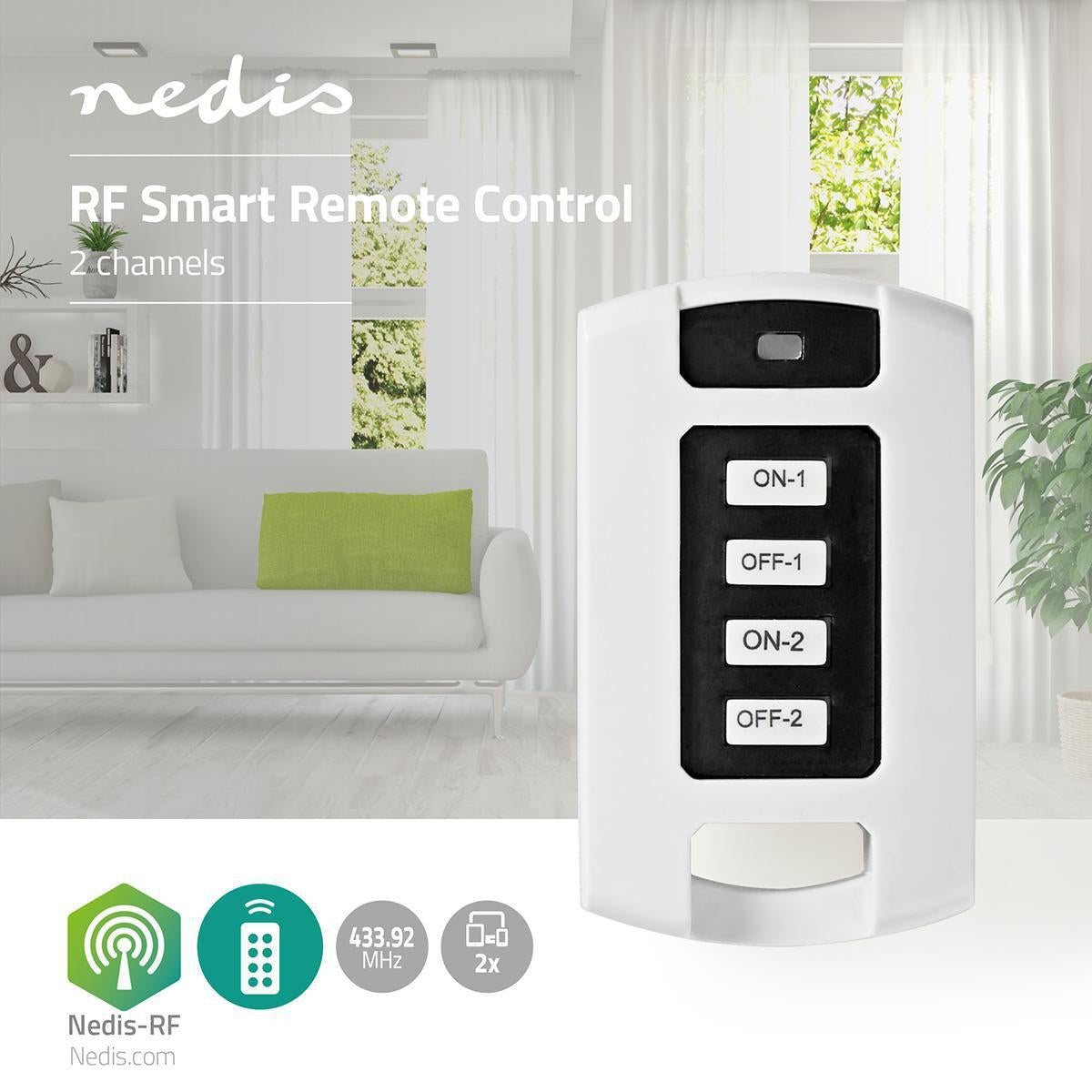 RF remote control | 2 Channels | Programmable buttons
