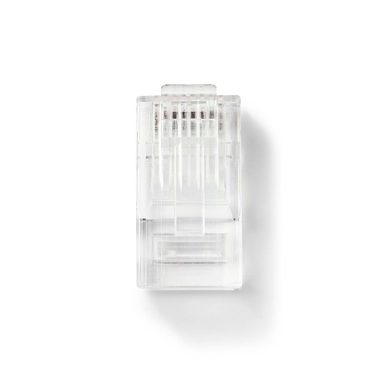 RJ45 Connector | RJ45 Pass Through | Stranded UTP CAT5 | Straight | Gold Plated | 10 pcs | PVC | Transparent | Box