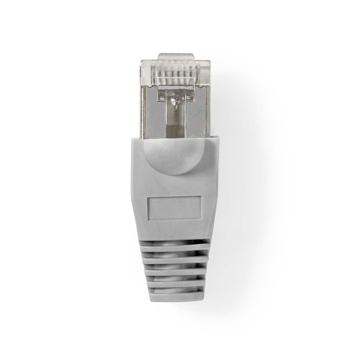 RJ45 connector | Male | Solid UTP CAT5 | Straight | Gold Plated | 10 pieces. | PVC | Gray / Transparent | Box