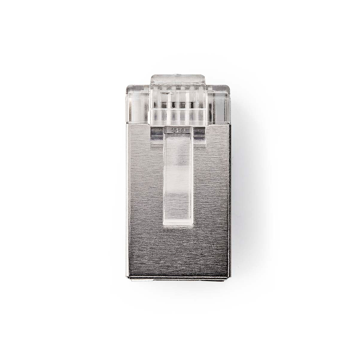 RJ45 connector | Male | Stranded STP CAT6 | Straight | Gold Plated | 10 pieces. | PVC | Transparent | Box