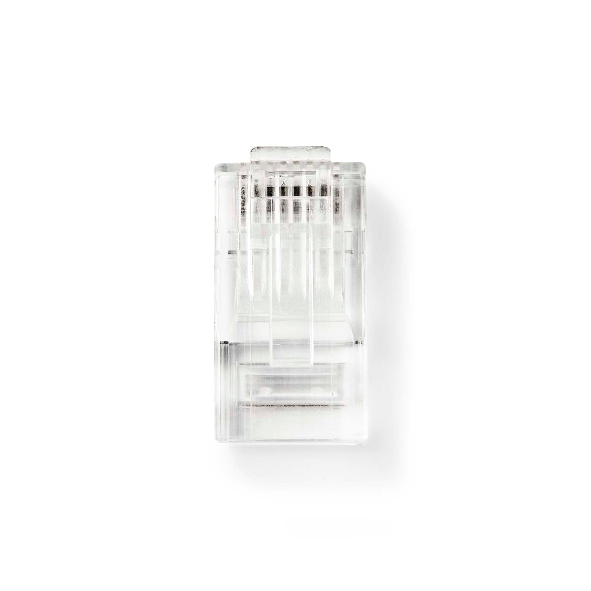 RJ45 connector | Male | Stranded UTP CAT5 | Straight | Gold Plated | 10 pieces. | PVC | Transparent | Box
