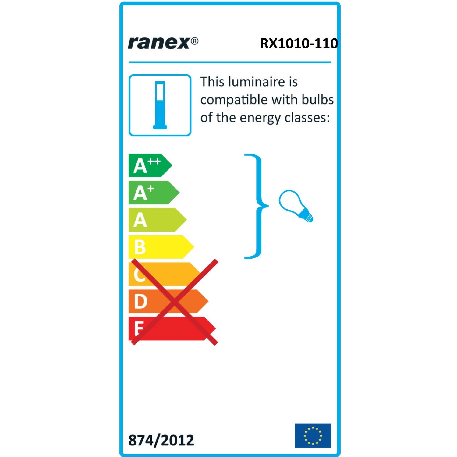 RX1010 Chair lamp 230V Stainless steel