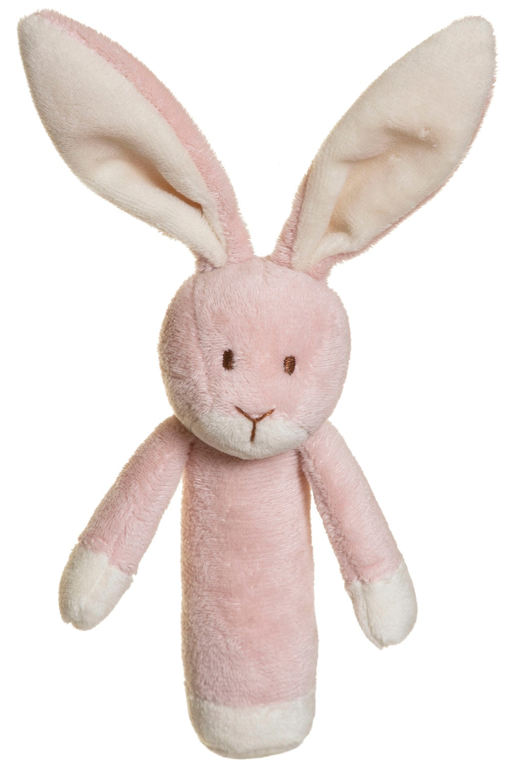 Rabbit Baby Rattle, Soft, Easy Grip, 15 cm, Pink