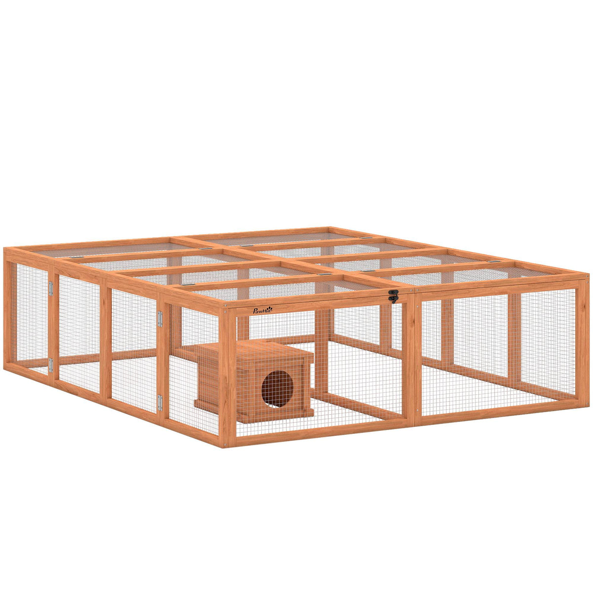 Rabbit Hutch with Large Run, Modular Design, Wood