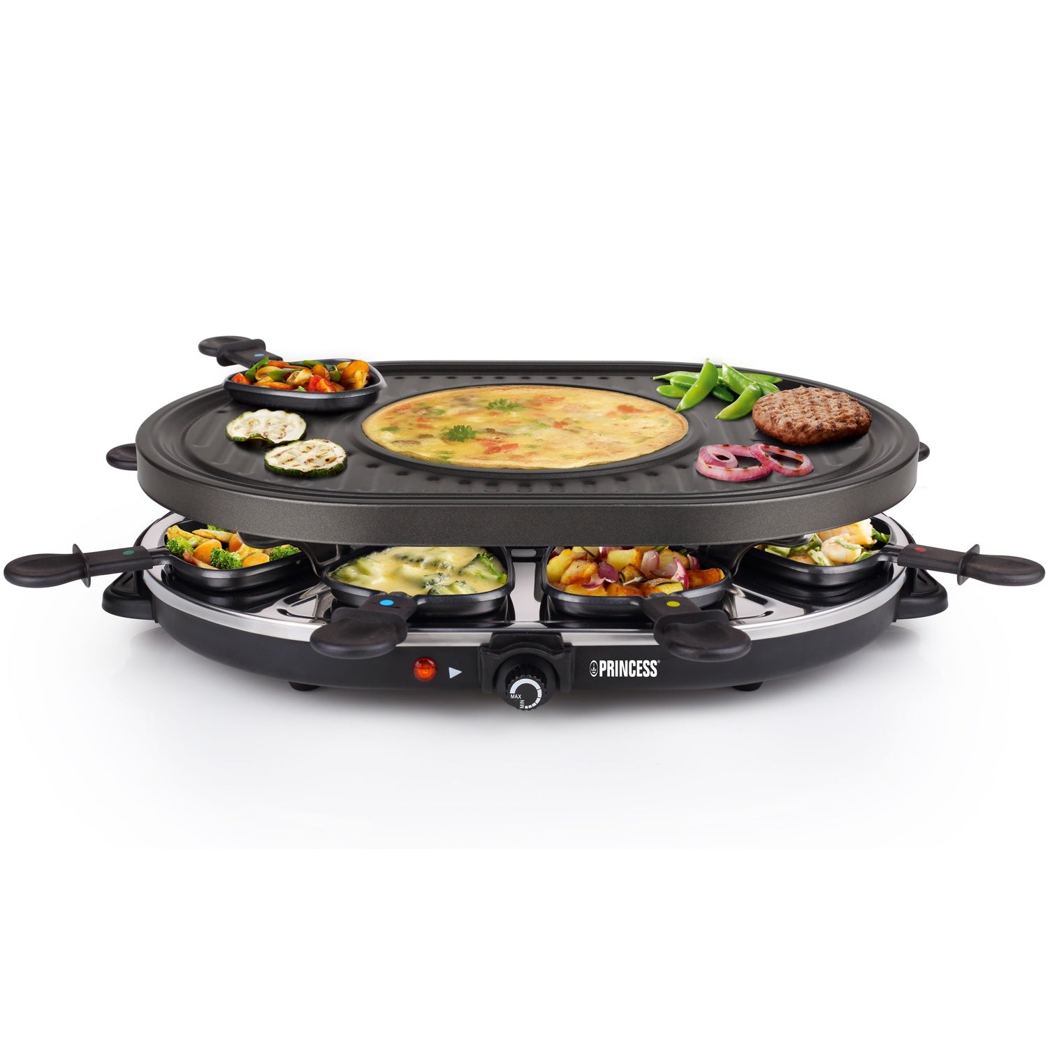 Raclette 8 Oval Grill Party 162700 43X30cm grill plate