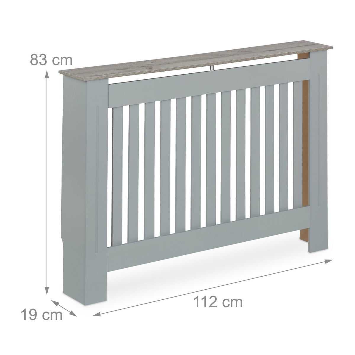 Radiator Cover with Wood Shelf, Slatted Design