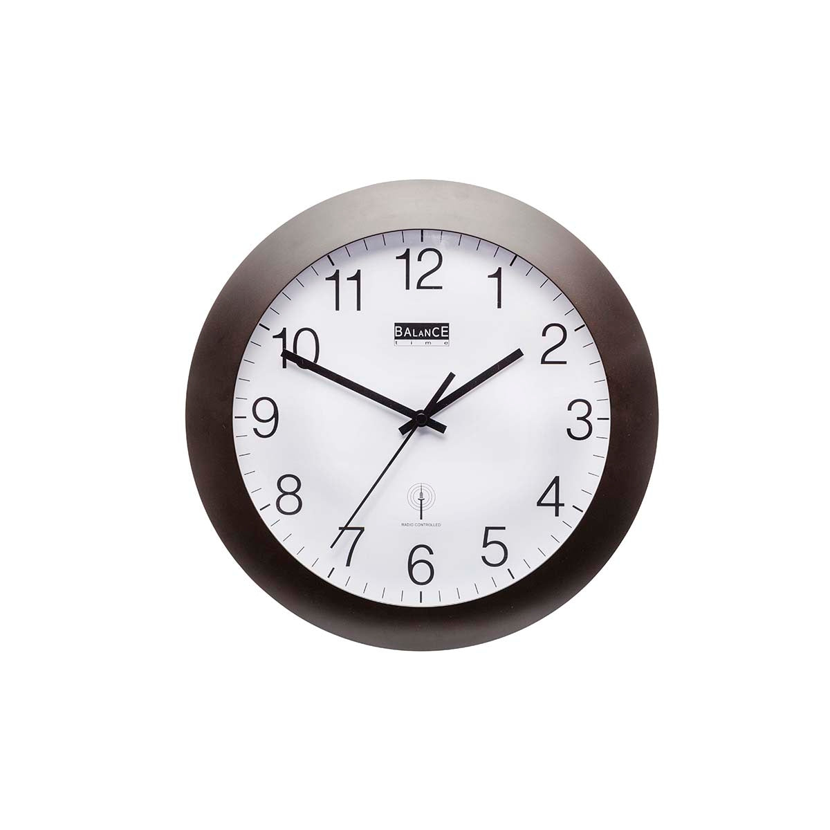 Radio-controlled Wall Clock 30 cm Analogue White/Black