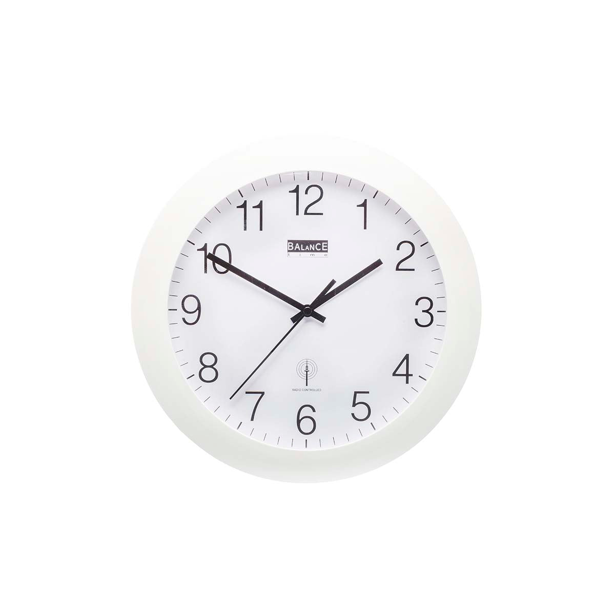 Radio-controlled Wall Clock 30 cm Analogue White/Silver