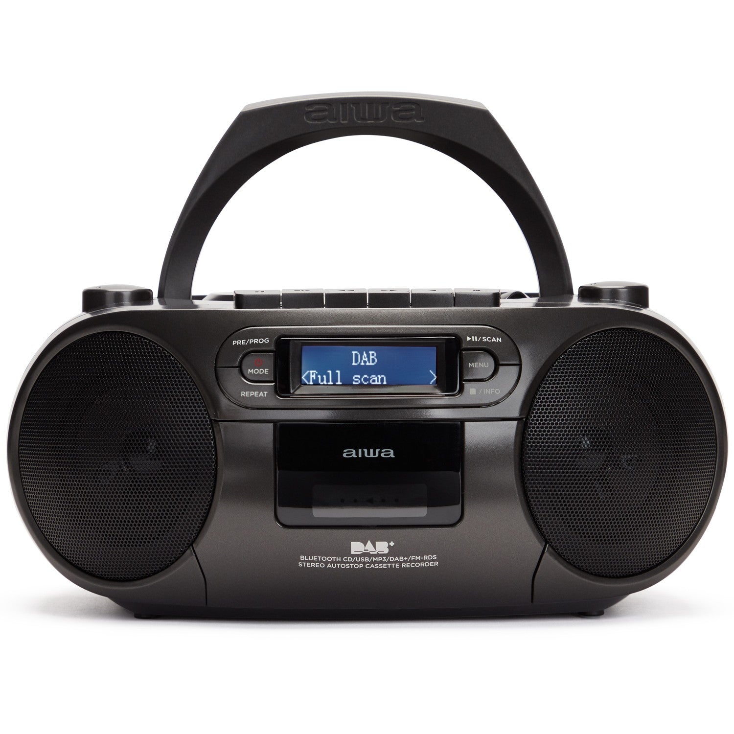 Radio with CD player, Cassette tape and Bluetooth Black