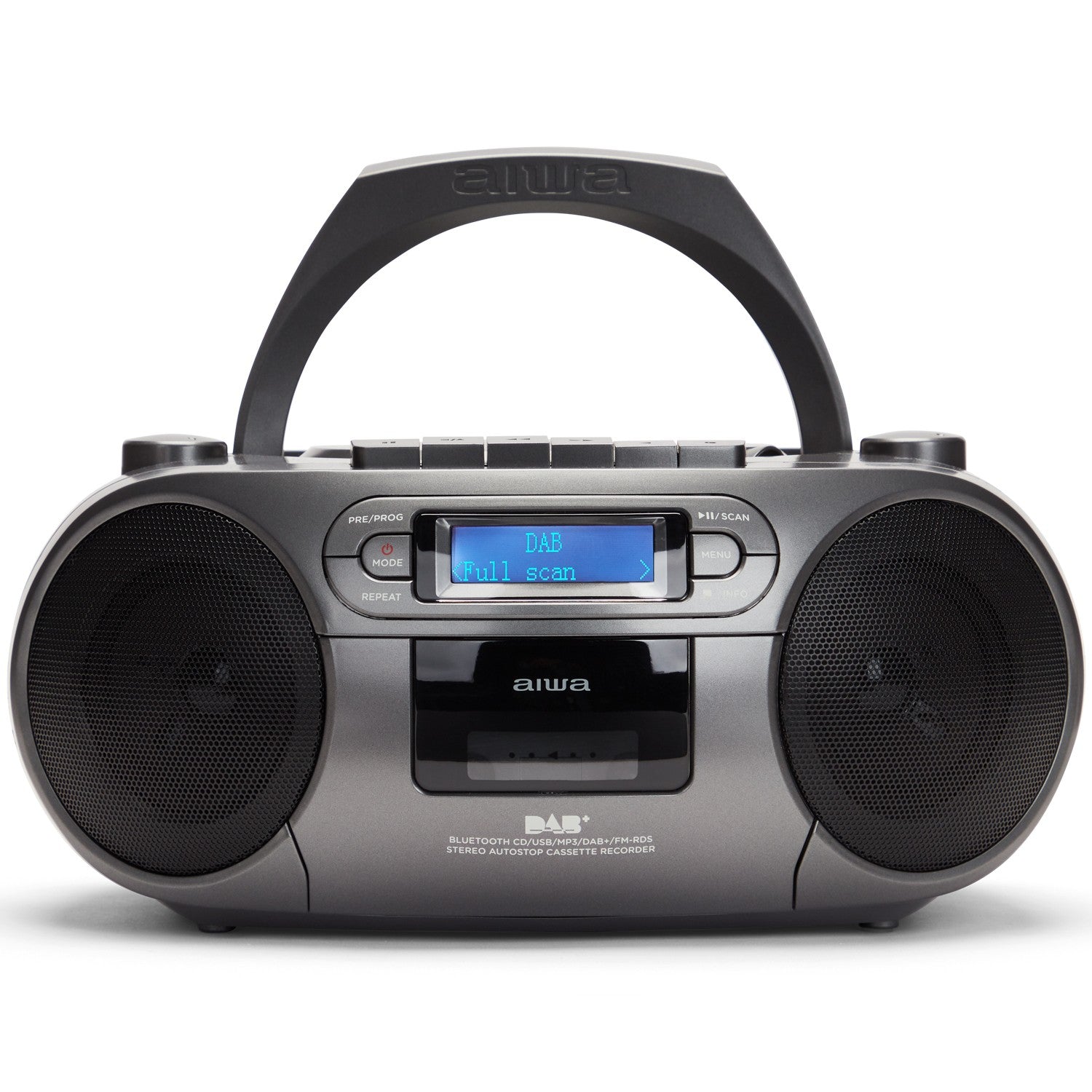 Radio with CD player, Cassette tape and Bluetooth Dark grey