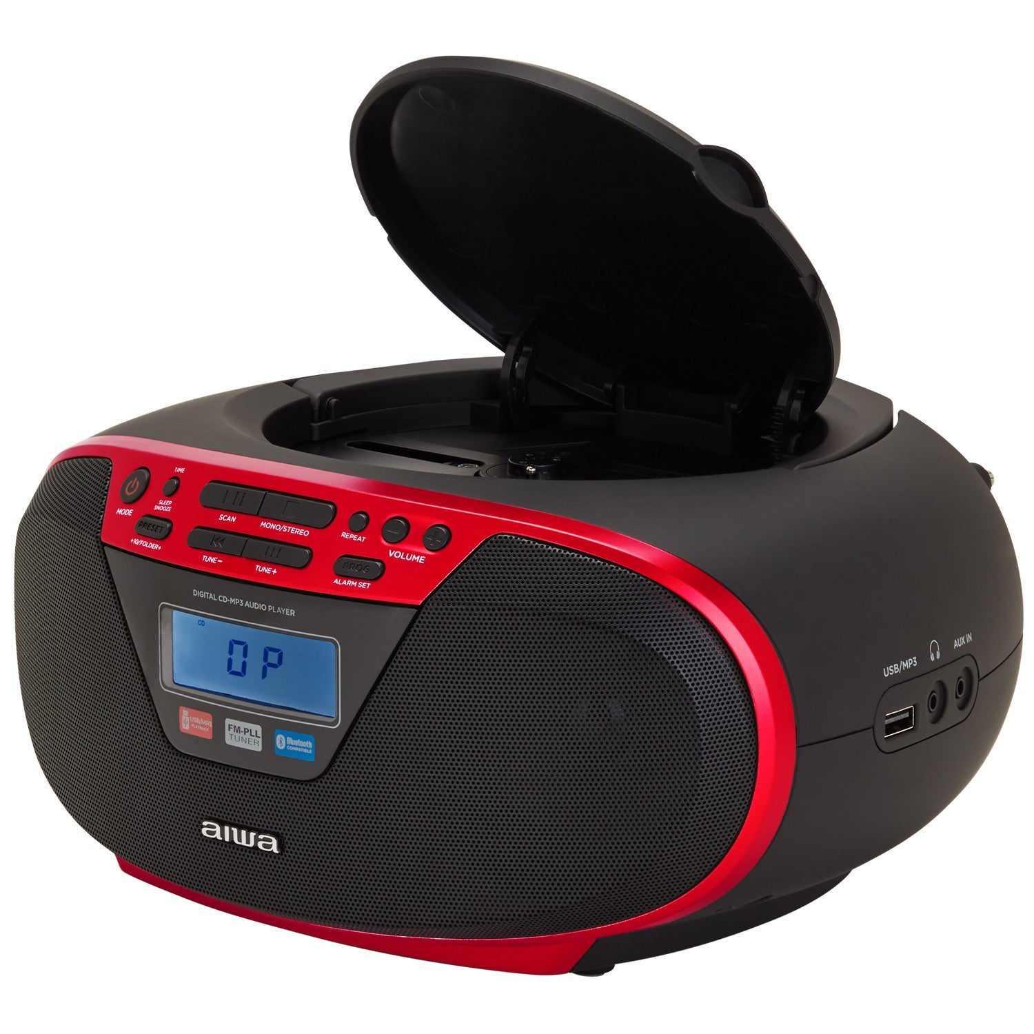 Radio with CD player and Bluetooth Red