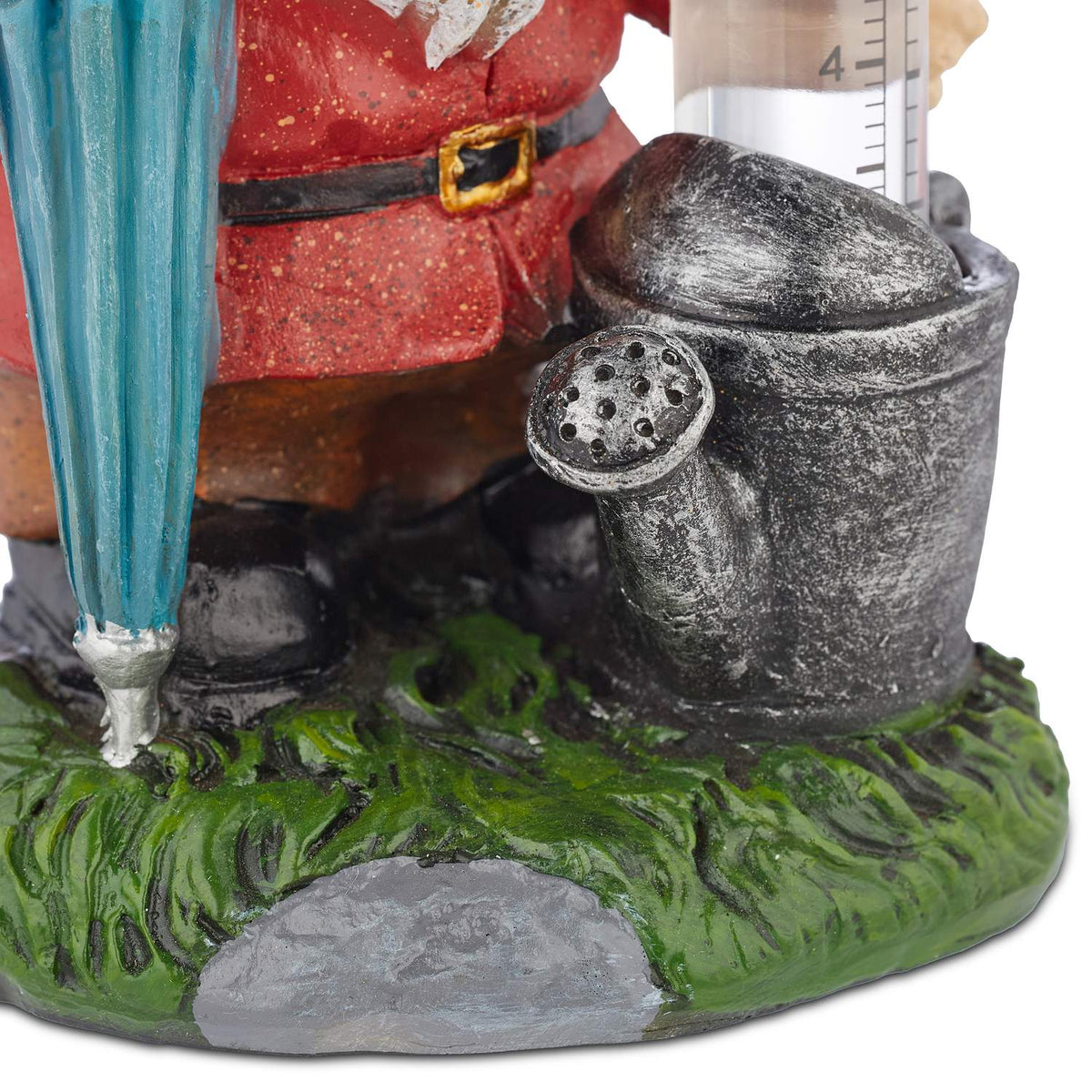 Rain gauge garden gnome