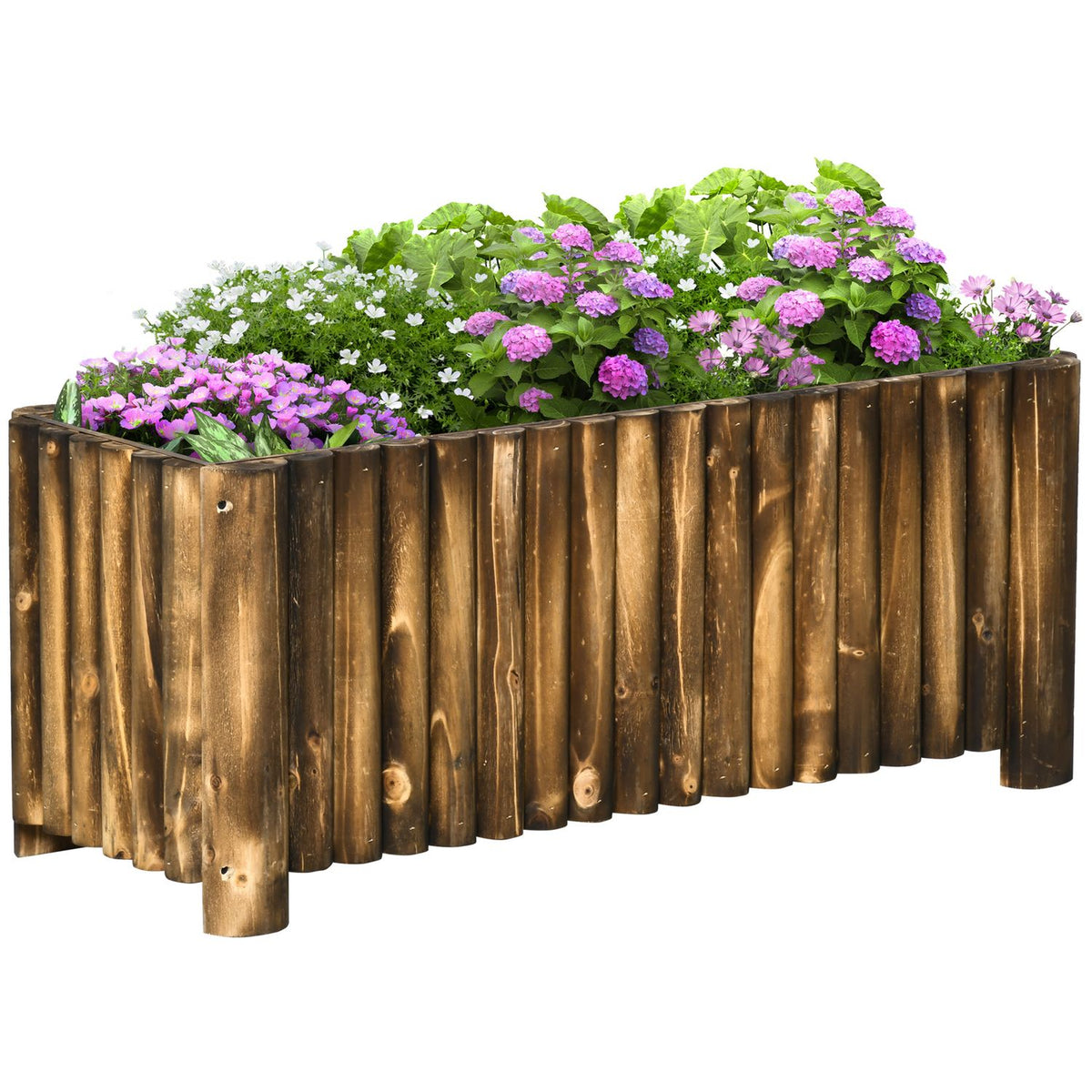 Raised Bed 100X38.5X40Cm Plant Box, Herb Bed, Vegetable & Flower Bed, Fir Wood