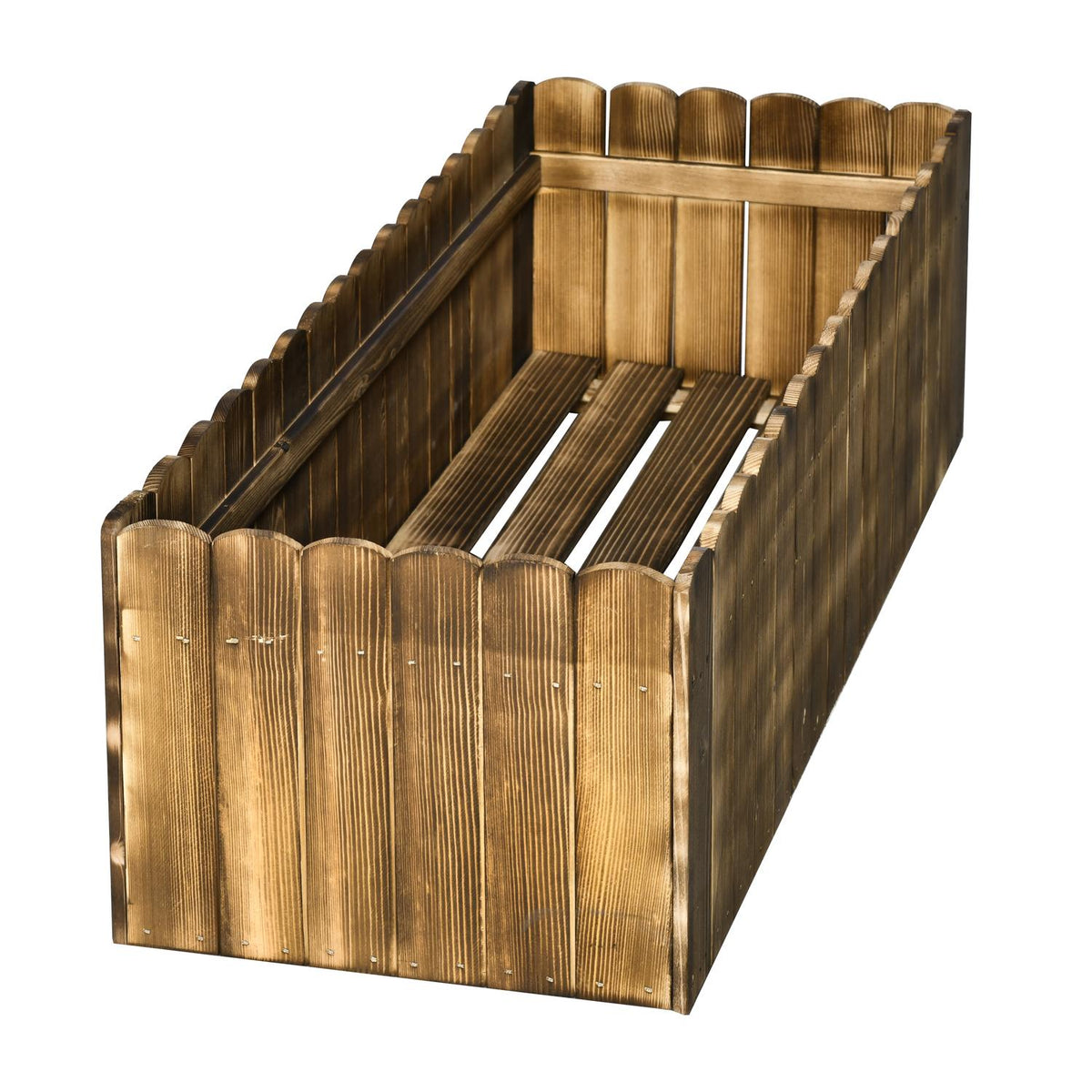 Raised Bed 100X40X30Cm Plant Box, Herb Bed, Vegetable & Flower Bed, Fir Wood