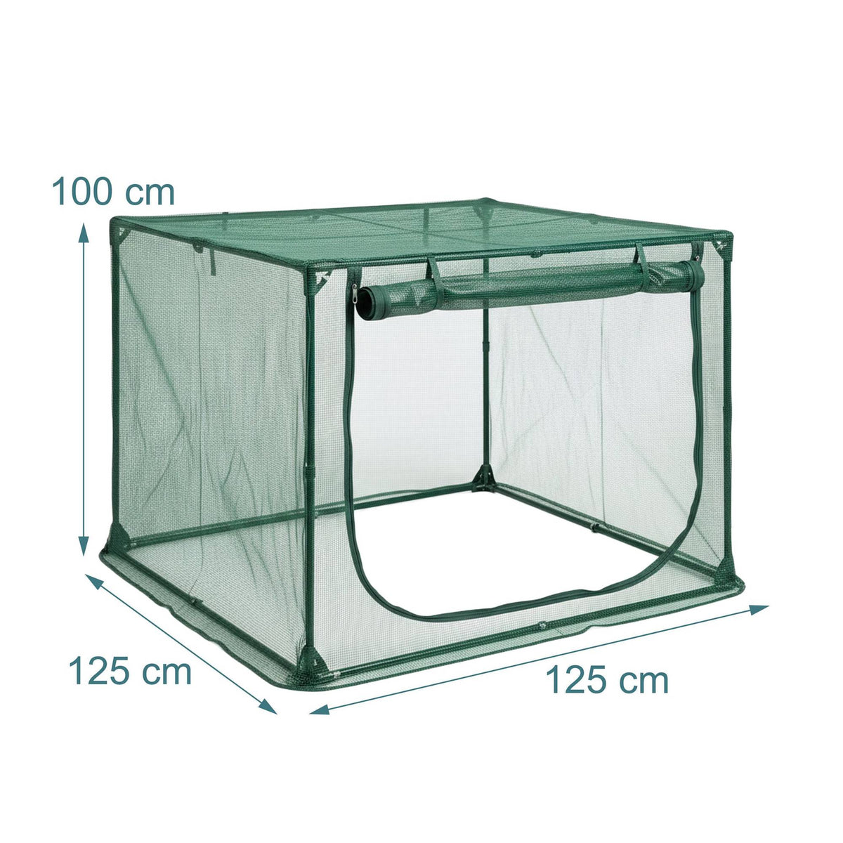 Raised Bed Garden Net Cover with Zip Door Access