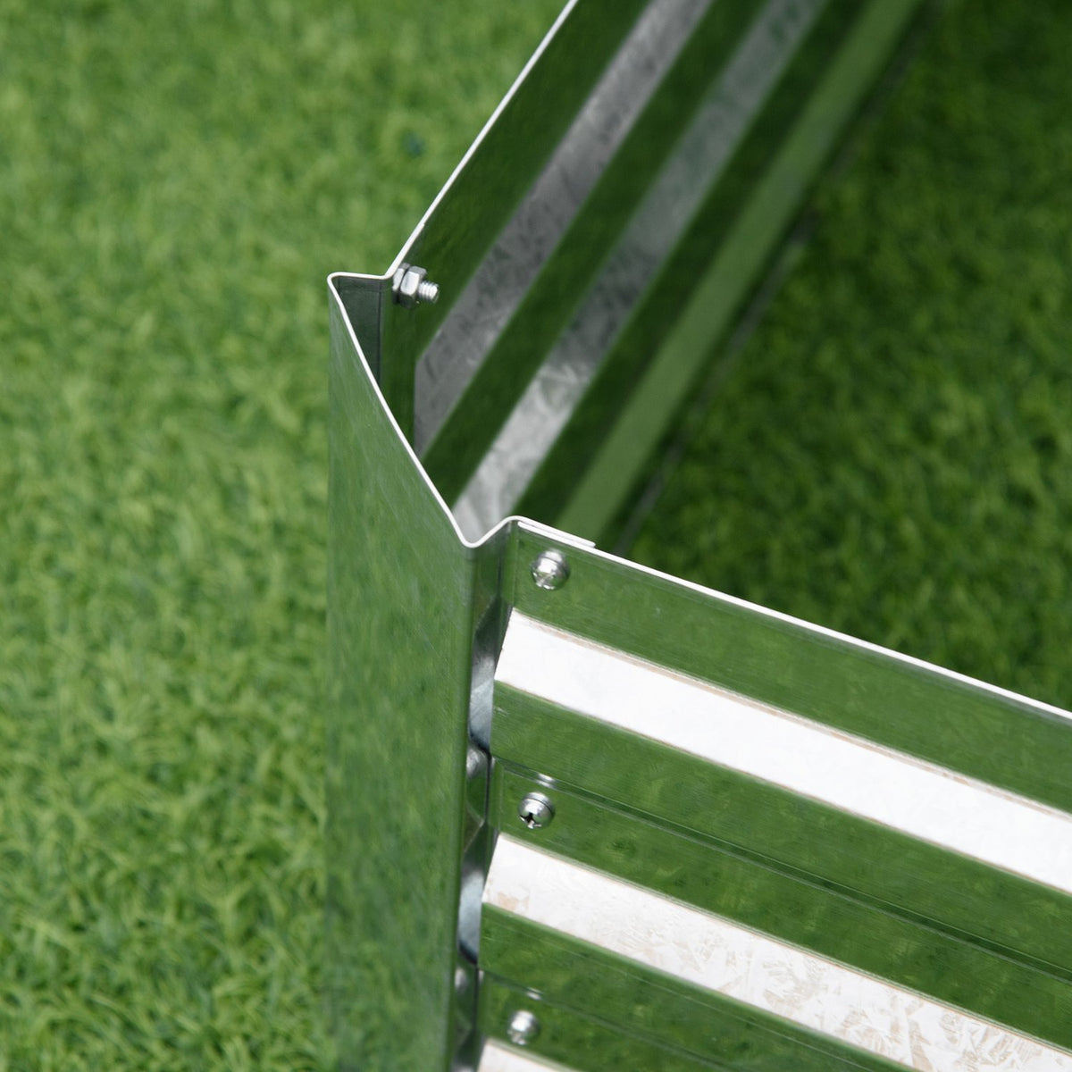 Raised Bed Made Of Galvanized Steel Garden Bed Planter For Garden Flower Box Flower Pot Silver 120 X 90 X 30 Cm
