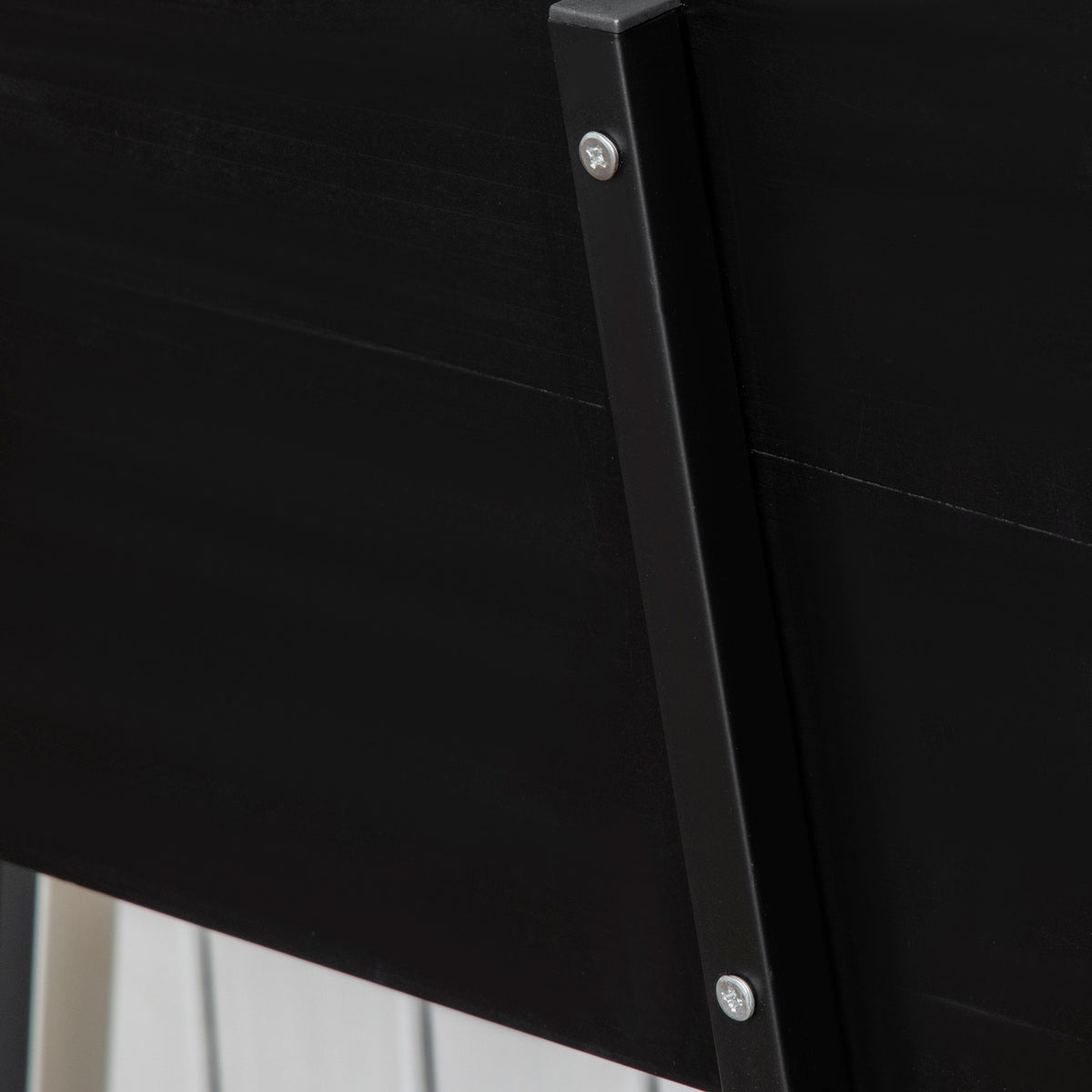 Raised Bed Trellis Flower Box With Shelf, Weatherproof For Patio, Solid Wood, Black, 89X34X168Cm