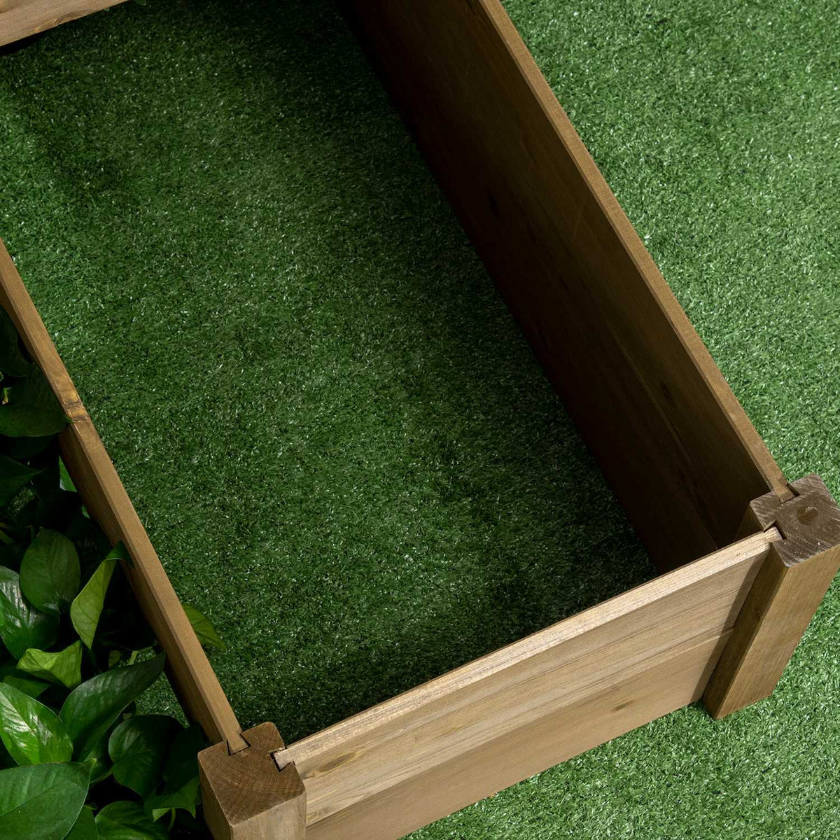 Raised Bed Vegetable Bed Flower Box With 3 Steps, Plant Box For Herbs On The Terrace And Balcony, Fir Wood, Brown, 122 X 122 X 51 Cm