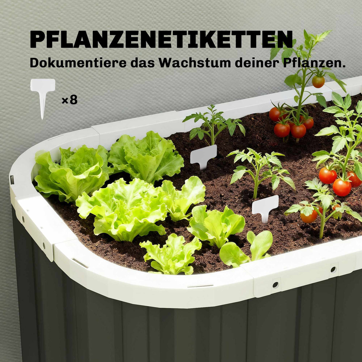 Raised Garden Bed, 61 cm Deep, Galvanized Steel