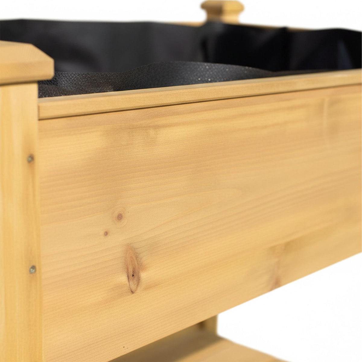 Raised Garden Bed On Wheels With Shelf, Locking Brakes