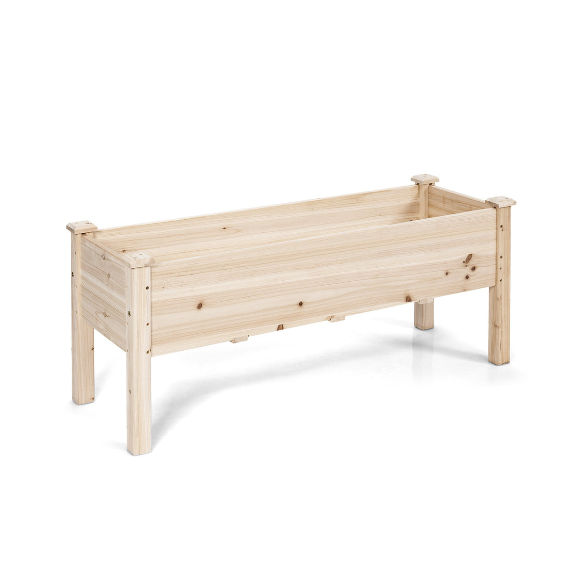 Raised Garden Bed Planter Box Stand, Fir Wood, 120 cm