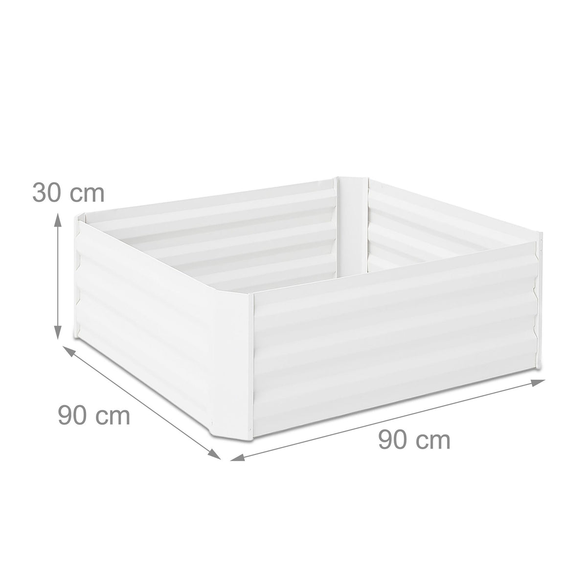 Raised Metal Flower Bed – Rectangular, No Bottom