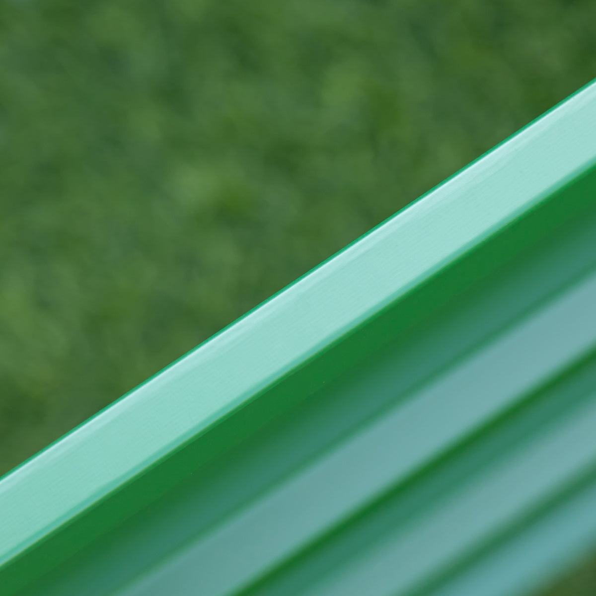 Raised bed made of steel garden bed planter flower box 183 x 47 x 40 cm with gloves in green for vegetables & flowers