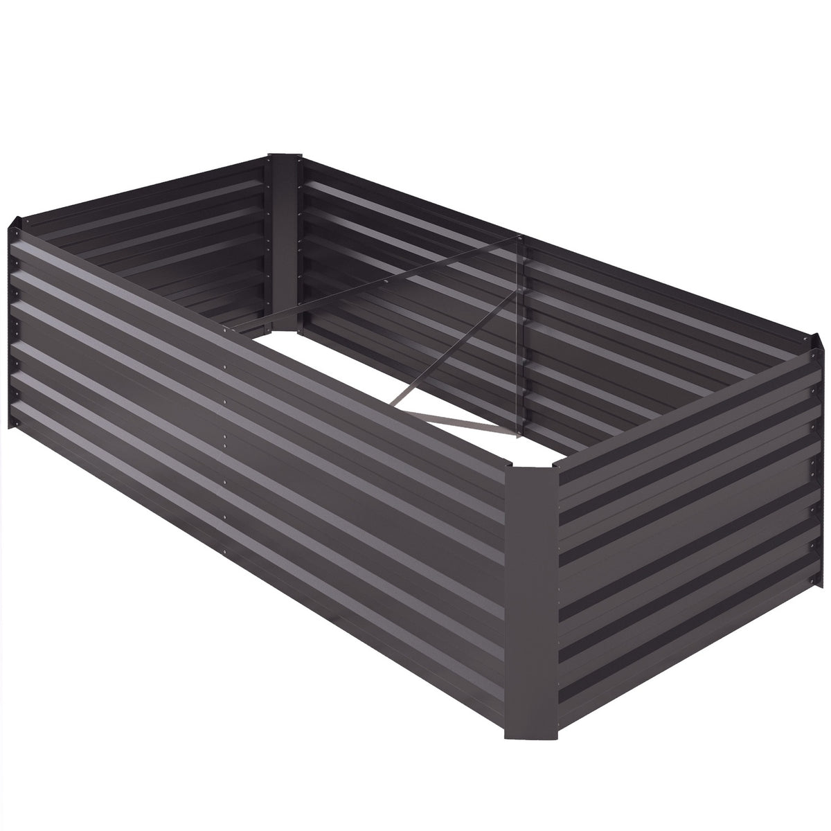 Raised bed made of steel, plant bed, cold frame, garden bed, flower box, pluggable, plant box, plant pot, vegetable bed, 180 x 90 x 60 cm for garden, balcony, terrace, garden trellis for flowers, plants, fruit