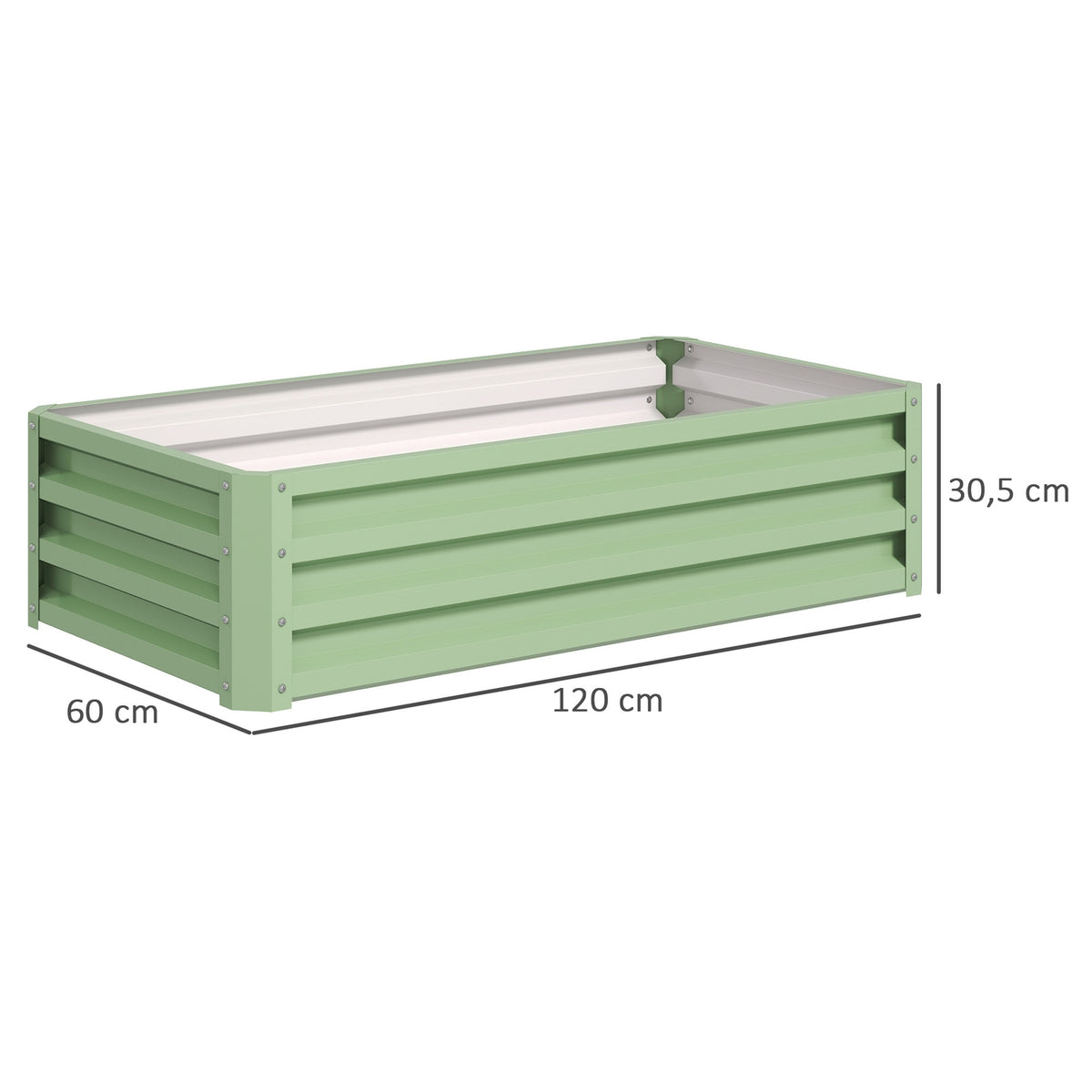 Raised bed made of steel, weather-resistant plant bed, cold frame, garden bed, flower box, rust-proof, plant box, plant pot, 120 x 60 x 30.5 cm for garden, balcony, vegetable bed for flowers, plants, vegetables