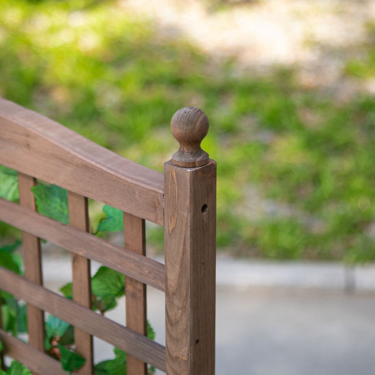 Raised bed planter box with trellis for climbing plants made of wood 64x28x120cm ideal for garden & balcony