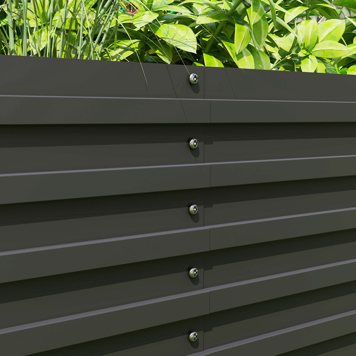 Raised flower bed, weather-resistant, plant bed, cold frame, garden bed, plant pot, plant box made of galvanized steel, flower box for terrace and garden, 240 x 60 x 60 cm