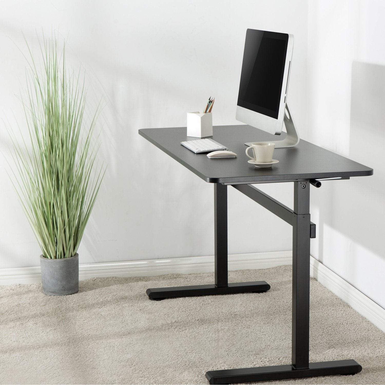 Raised/lowered desk Manual 140x60cm Sv