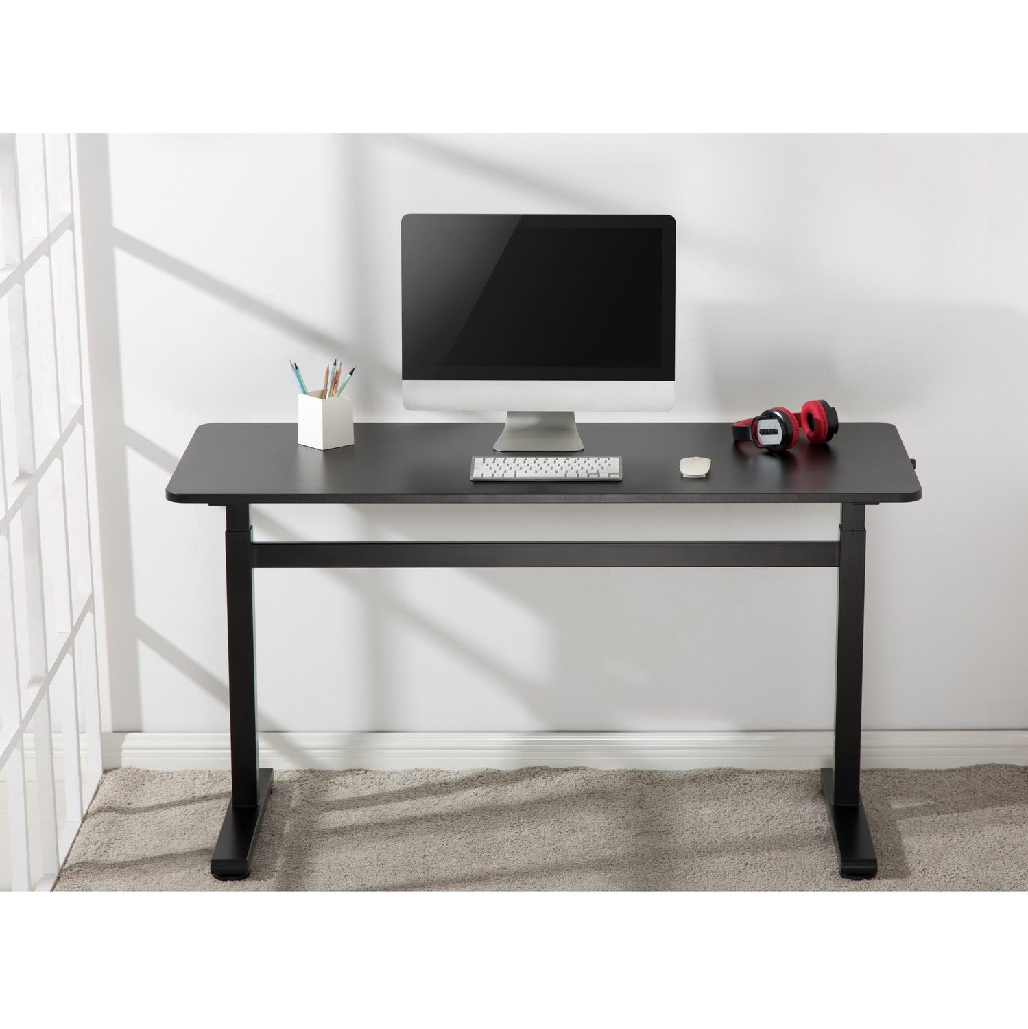 Raised/lowered desk Manual 140x60cm Sv