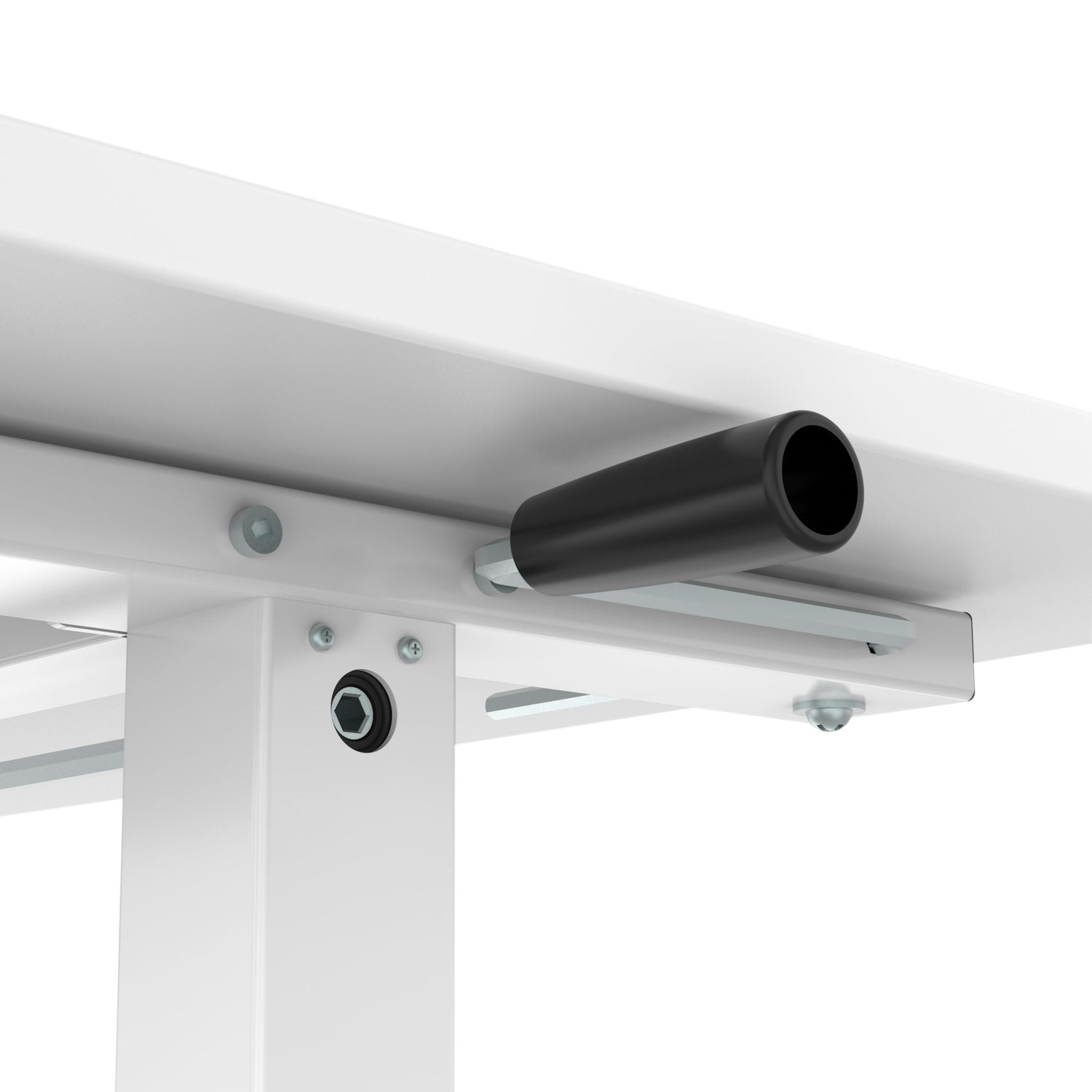 Raised/lowered desk Manual 140x60cm White