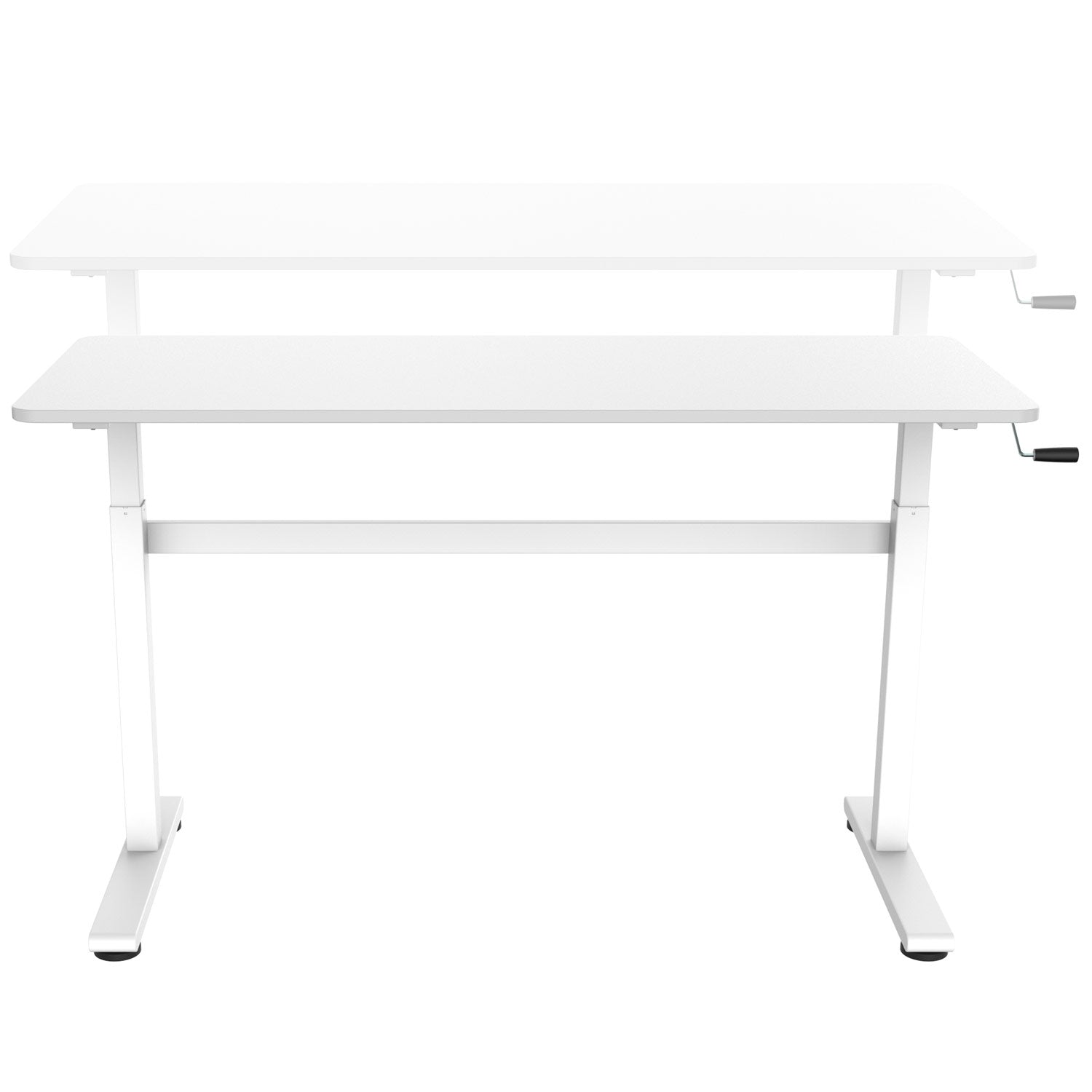 Raised/lowered desk Manual 140x60cm White