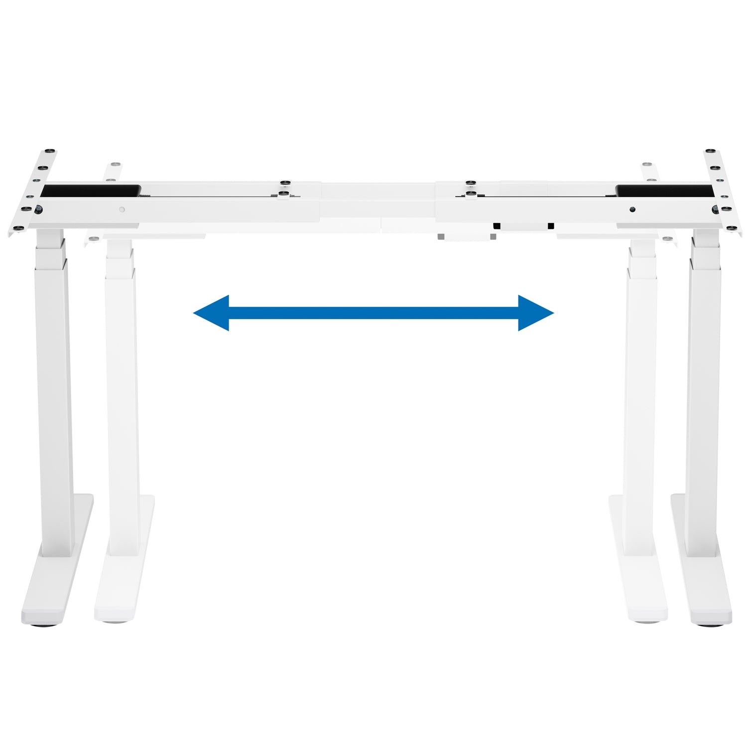 Raised/lowered desk frame Motorized White